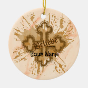 Glauben Sie christliches Kreuz-Ornament Keramik Ornament