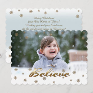 Glauben Sie. Custom Foto Weihnachtswohnung Feiertagskarte