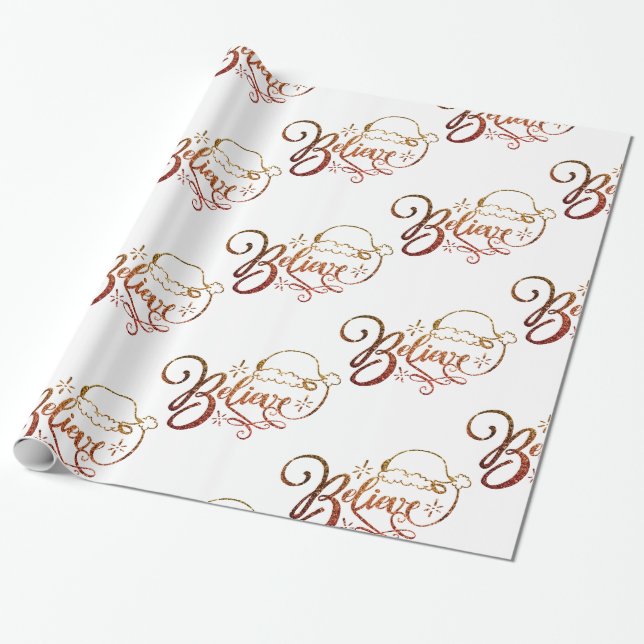 Glauben Sie den Weihnachtsmann Geschenkpapier (Ungerollt)