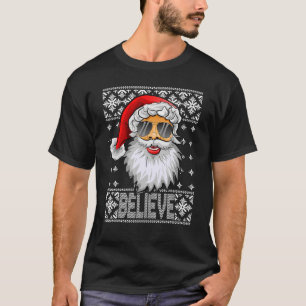 Glauben Sie den Weihnachtsmann Sonnenbrille UGLY W T-Shirt