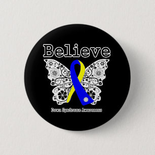 Glauben Sie Down-Syndrom Bewusstsein Button