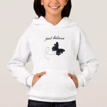 Glauben Sie einfach Hoodie mit Schmetterling für