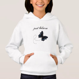 Glauben Sie einfach Hoodie mit Schmetterling für