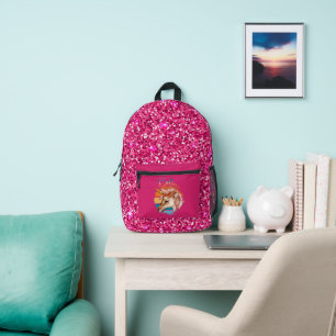 Glauben Sie Einhorn mit rosa Glitzer Bedruckter Rucksack