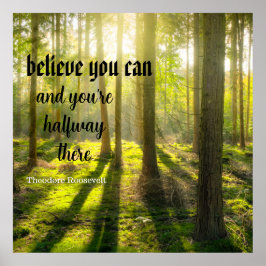 Glauben Sie es. Inspirationsbotschaft, bearbeitbar Poster