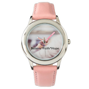 Glauben Sie Glauben-Hoffnungs-Uhr Armbanduhr