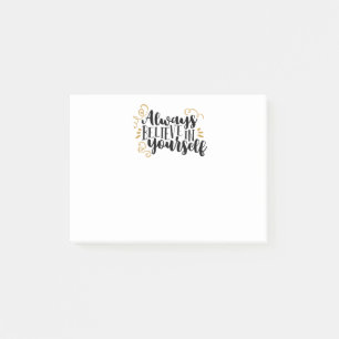 Glauben Sie immer an selbst Post-it Klebezettel