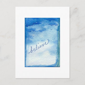 Glauben Sie inspirierende Aquarellbilder Postkarte
