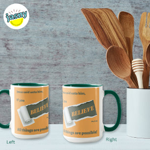 Glauben Sie inspirierende Christliche Schrift Zwei Tasse