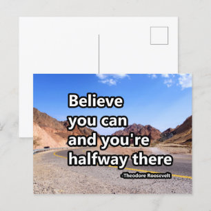 Glauben Sie können und Sie sind auf halbem Wege Postkarte