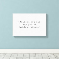 Glauben Sie können und Sie sind die Hälfte der Zei