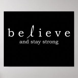 Glauben Sie Lungenkrebs-Plakat Poster