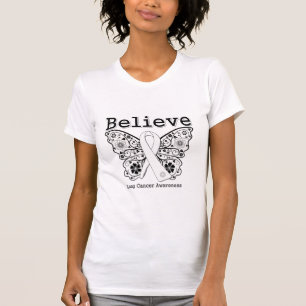 Glauben Sie - Lungenkrebs-Schmetterling T-Shirt