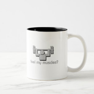 Glauben Sie meinen Muskeln Zweifarbige Tasse