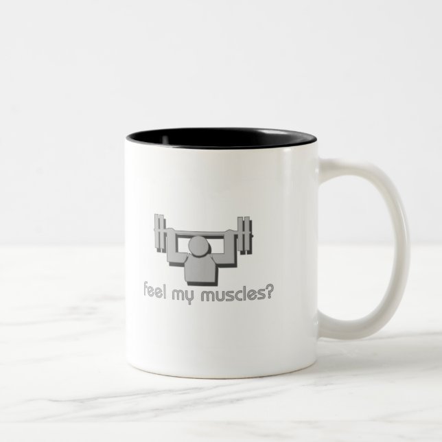Glauben Sie meinen Muskeln Zweifarbige Tasse (Rechts)