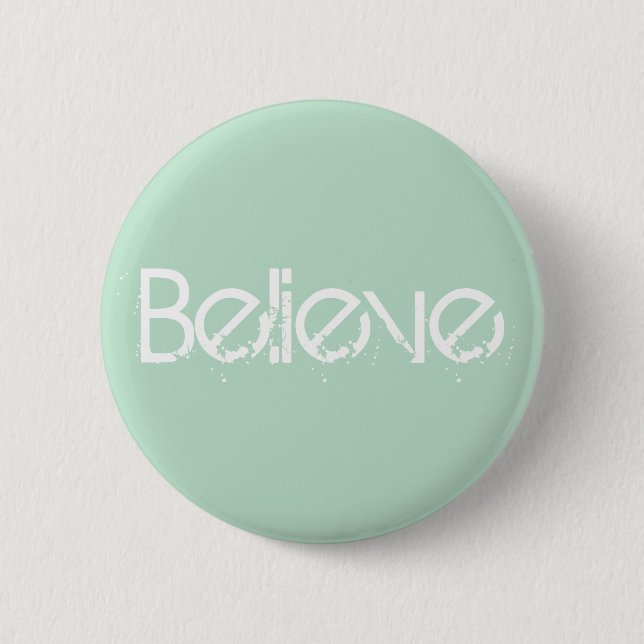Glauben Sie - Seeglasrand-Farbe Button (Vorderseite)
