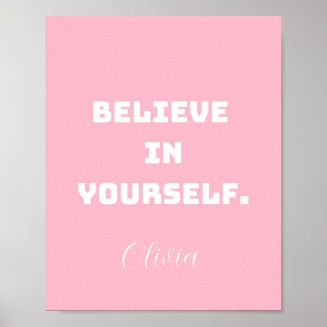 Glauben Sie sich selbst, fördern Sie die Kunst der Poster (Vorne)