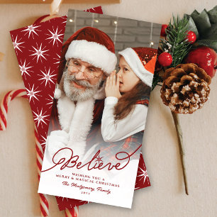Glauben Sie Stern-Weihnachtsstilvoller Feiertagskarte