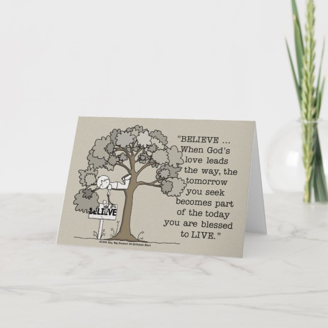 GLAUBEN Sie, um ZU LEBEN Karte (Vorderseite)