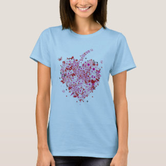 Glauben Sie und leben Sie Herz T-Shirt