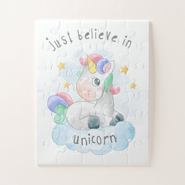 Glauben Sie Unicorn Puzzle (Vertikal)