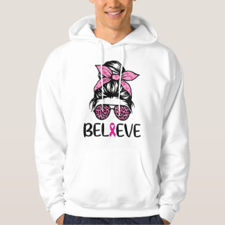 Glauben Sie Unordentliche Frisur Leopard Band Brus Hoodie