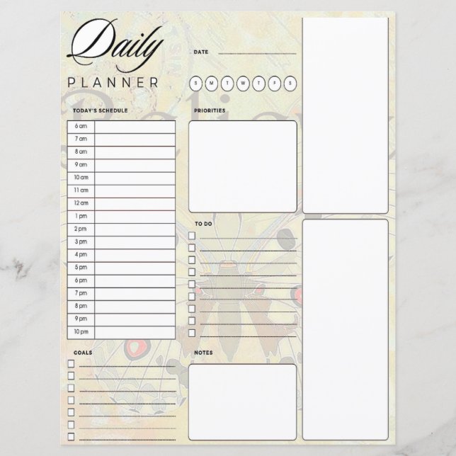 Glauben Sie Vintagen Schmetterlingsplaner (Vorderseite)