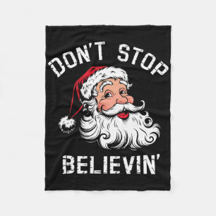 Glauben Sie Weihnachten nicht aufhören Vintage San Fleecedecke