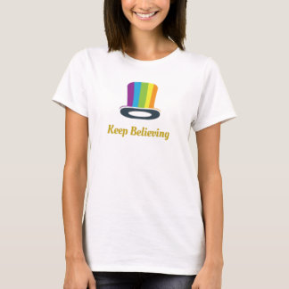 Glauben Sie weiter Icon eines Regenbogenstreifen-Z T-Shirt