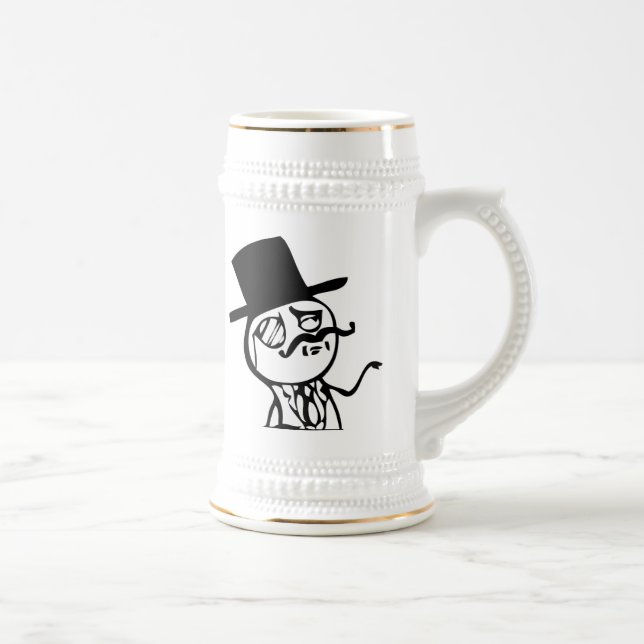 Glauben Sie wie ein Sir meme Comic Bierglas (Rechts)