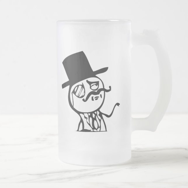 Glauben Sie wie ein Sir meme Comic Mattglas Bierglas (Rechts)