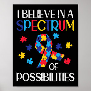 Glauben Spektrummöglichkeiten Autismus Sensibilisi Poster