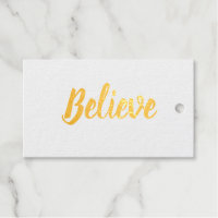 Glauben Typografie minimalistisch Foil Gift Tag