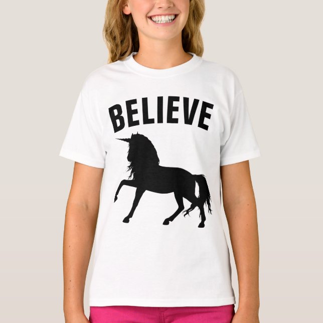 GLAUBEN UNICORN Kinder T - Shirt (Vorderseite)