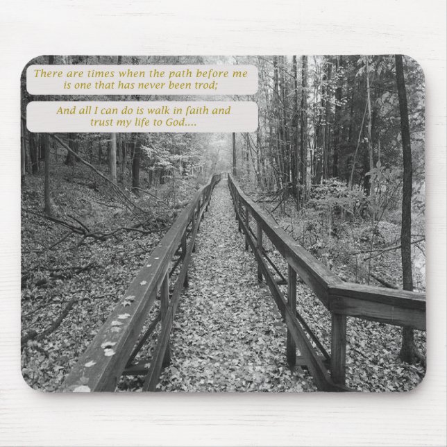 Glauben - "Walk in Faith" Mousepad (Vorne)