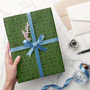 Glauben - Weihnachten Grün Niedlich Geschenkpapier