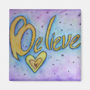 Glauben Word Art Herz Custom Kühlschrankmagnete Magnet