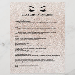 GLAUBENDE EYELASH EXTENSION CONSENT FORMULAR FLYER