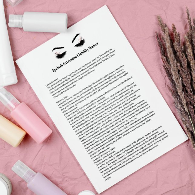 GLAUBENDE EYELASH EXTENSION CONSENT FORMULAR FLYER (Von Creator hochgeladen)