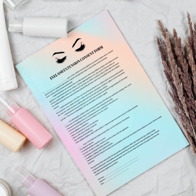 GLAUBENDE EYELASH EXTENSION CONSENT FORMULAR FLYER (Von Creator hochgeladen)