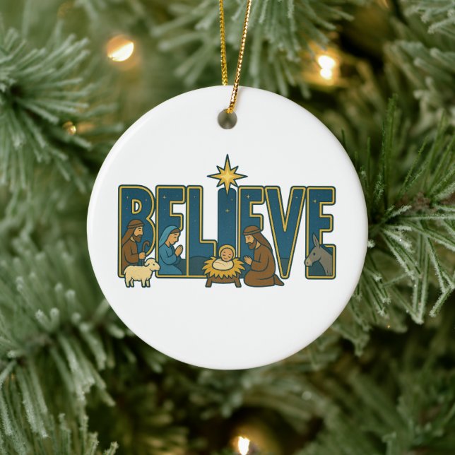 Glaubens-Christbaumschmuck Keramik Ornament (Baum)