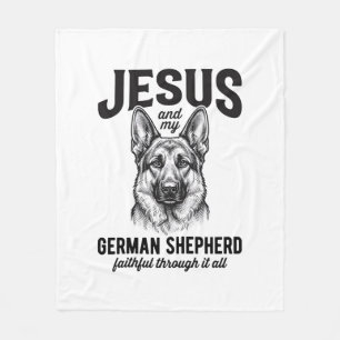 Glaubens-Deutsch-Schäferhund-Shirt für christliche Fleecedecke