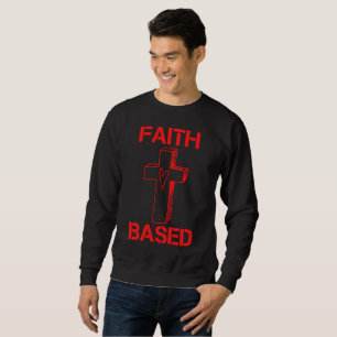 Glaubensbasierte Kreuz- und Herzmenschen Sweatshirt