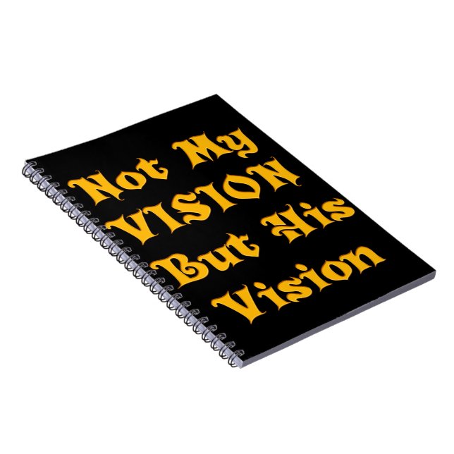 Glaubensbasierte Textkunst: Nicht meine Vision, so Notizblock (Rechte Seite)