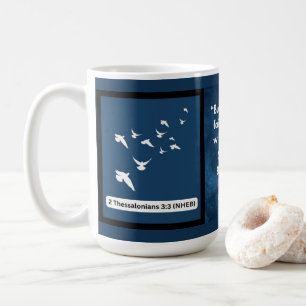 Glaubensbotschaft - Bibelverse - 2 Thessaloniker 3 Kaffeetasse
