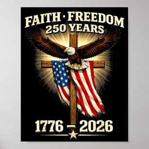 Glaubensfreiheit 250 Jahre 1776 2026 Unabhängigkei Poster