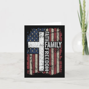 Glaubensfreiheit - Patriotisches Christliches Vint Karte