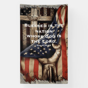 Glaubensgefüllter Amerikanischer Segen Banner