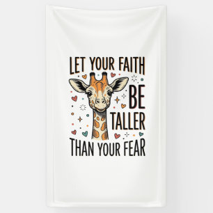 Glaubensgiraffe Inspirierendes Vintage-Shirt-Desig Banner