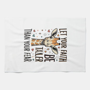Glaubensgiraffe Inspirierendes Vintage-Shirt-Desig Geschirrtuch
